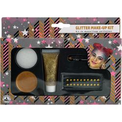 GOODMARK - Goudkleurige glitter schmink set - Schmink > Make-up set